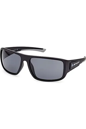 BMW BMW M Motorsport BS0023 Herren-Sonnenbrille, Leichte Unisex-Sonnenbrille, Navigator-Gläser, Polarisiertes Rauchglas
