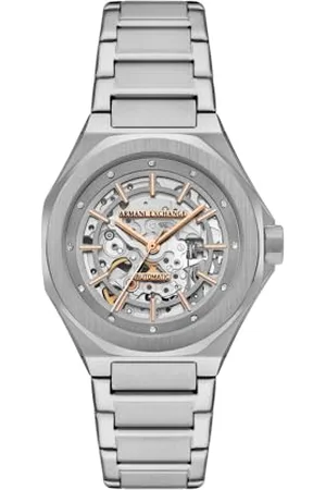 Armani Exchange Damen Analog Automatik Uhr mit Edelstahl Armband AX4618