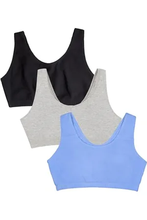 Fruit Of The Loom Damen Cotton Tank Bra for Women-Ultimate Comfort & Breathable Fit Sport-BH, Undurchsichtige, , 75 (3er Pack)
