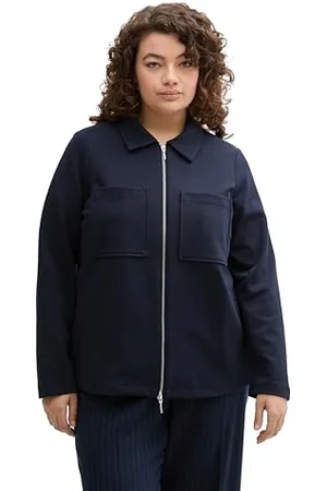 TOM TAILOR Damen 1046019 Blazer, 10668-Sky Captain Blue, 52 Größen