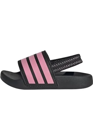 adidas Unisex Baby Adilette ESTRAP Slides Infants RUTSCHEN, core Black/Bliss pink/core Black