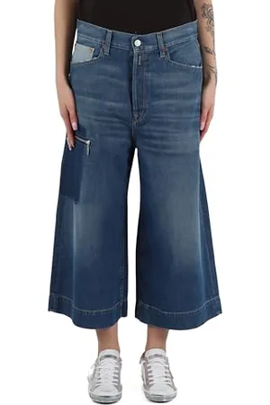 Replay Damen Wide Leg Culotte Jeans Svanna
