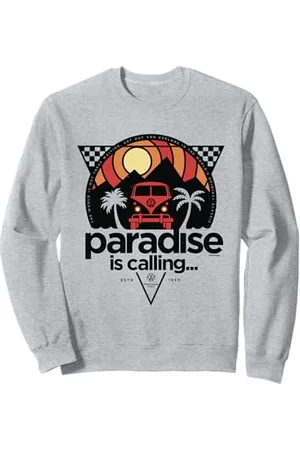 Volkswagen Typ 2 Campervan Paradise Is Calling Holiday Sweatshirt