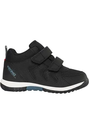 Viking Brisk Mid WP 2V Walking Shoe, Black/Charcoal, 24 EU