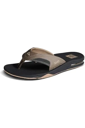 Reef Herren Fanning Flip-Flop, Fossil/Raven, 10