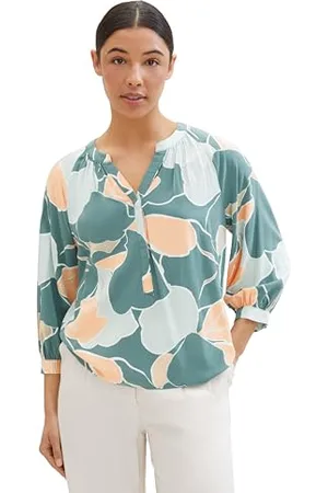 TOM TAILOR Damen Tunica Bluse mit Muster, , 32