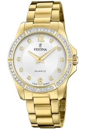 Festina Damen Analog Quarz Uhr mit Edelstahl Armband F20596/1