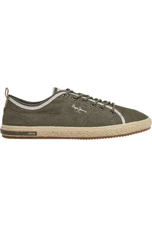 Pepe Jeans Herren Samoa Smart Sneaker, Grün (Khaki Green), 6