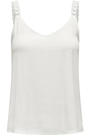 ONLY Damen Top ONLTILDE S/L LACE Mix TOP JRS (DE/NL/SE/PL, Alphanumerisch, XS, Regular, Regular, )