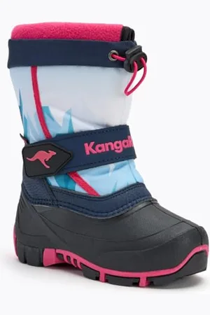 KangaROOS Damen Kanga-Bean IV Schneestiefel, dk Navy/Daisy pink, 40 EU