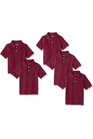 Amazon Jungen Kurzärmlige Piqué-Poloshirts, 5er-Pack, , 9 Jahre