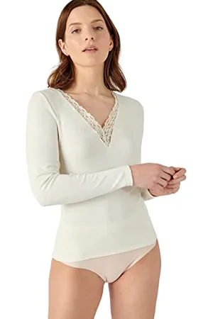 Damart Damen Langarm-Spitzenshirt Thermolactyl Sensitive T-Shirt, , 46