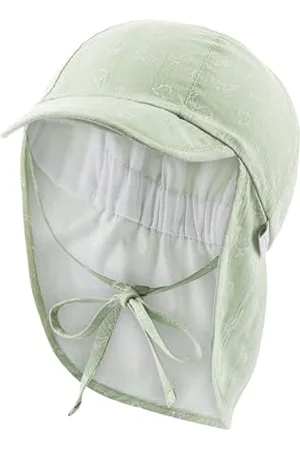 Sterntaler Schirmmütze Nacken Saurier - Jungen Mütze aus Baumwolle - UV-Schutz 30 Sommermütze mit Nackenschutz und Bindeband - Sonnenhut - Baby und Kinder Kopfbedeckung - , Größe 41