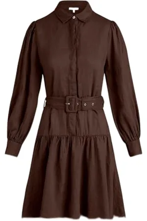 Mint & Mia Damen Leinen Kleid - Bequemes Sommerkleid Mit Besonderem Stil