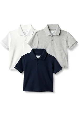 Amazon Jungen Poloshirt aus Baumwoll-Stretch, 3er-Pack, , 4 Jahre