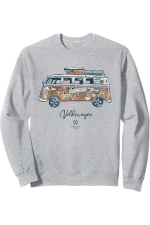Volkswagen Campervan UK Surfing Holiday Sticker Sweatshirt