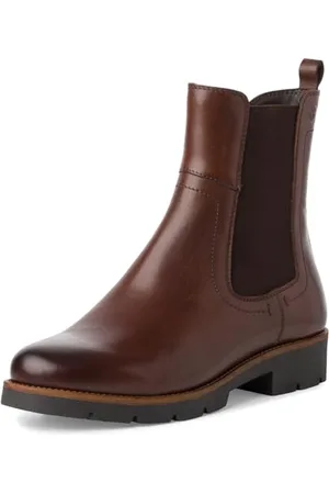Tamaris Damen Chelsea Leder bequem; BROWN, EU 37