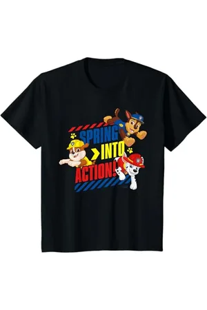 Paw Patrol Kinder - Chase Marschall Rubble Spring into action T-Shirt
