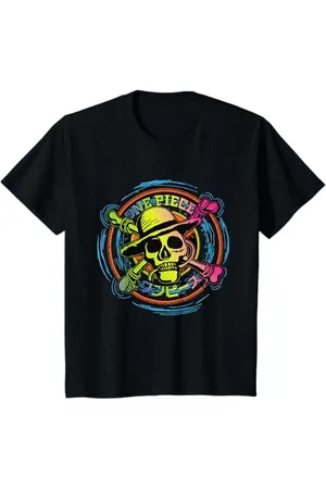 Onepiece Kinder Anime Strohhut Piraten Farbe Logo Kanji Kids T-Shirt