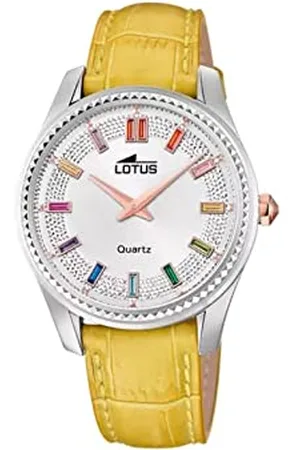 Lotus Damen Armbanduhr aus Edelstahl und Leder in der Farbe 38mm, Wasserdichtigkeit: 5Bar, 18899/2