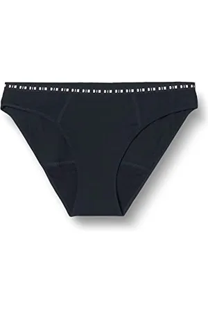 Dim Perioden Unterwäsche Waschbarer Periodenslip Mittelstarke Blutung - Protect Damen x1, Black, S