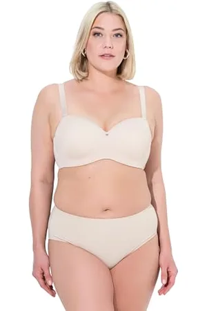 Ulla Popken Damen große Größen Übergrößen Plus Size Multiway-BH, Softcups, Träger abnehmbar, Cup C - E