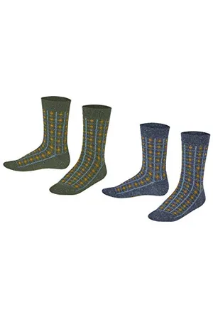 ESPRIT Unisex Kinder Check 2-Pack K SO Socken, , 35-38 (9-12 Jahre)