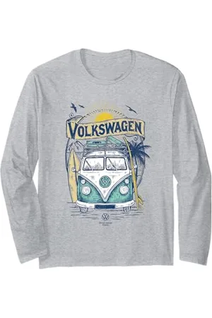 Volkswagen Typ 2 Campervan Catch The Waves Surfing Van Langarmshirt