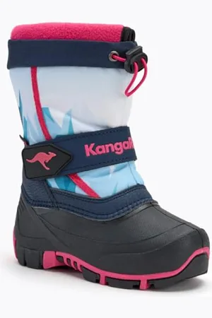 KangaROOS Kanga-Bean IV Schneestiefel, dk Navy/Daisy pink, 31 EU