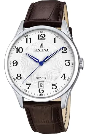 Festina Herren Analog Quarz Uhr mit Leder Armband F20426/1