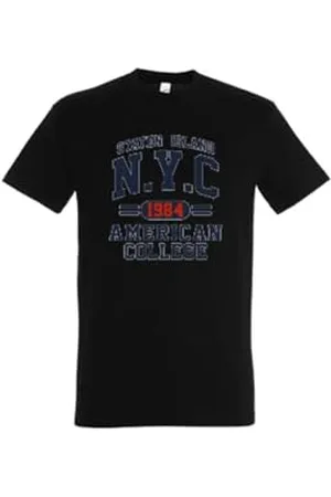 American College Unisex Herren Damen Manner Frauen T-Shirt, , L