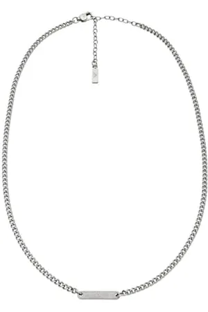Emporio Armani Herren Silber-Ton Edelstahl Halskette, EGS3188040