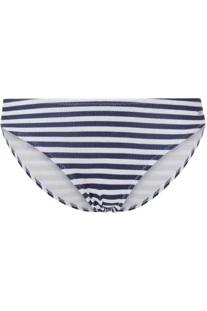 Pepe Jeans Damen Stripe Rib Bikinihose, Blau (Navy), XS
