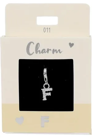 Depesche 11785-011 Charms Express yourself - Anhänger für Halsketten und Armbänder, Buchstabe F, versilbert, als kleines Geschenk