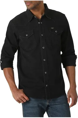 Wrangler Herren Iconic Regular Fit Snap Shirt Hemd mit Button-Down-Kragen, , L