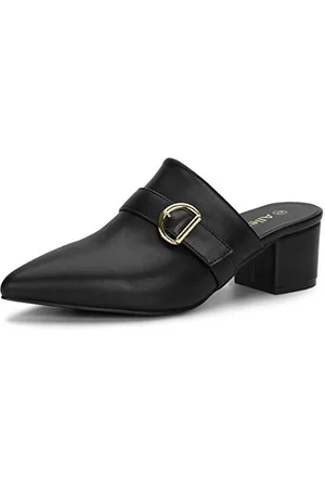 Allegra K Damen Sandalen mit spitzer Zehenpartie und Blockabsatz 40
