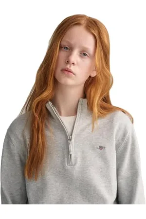 GANT Unisex Kinder Shield Cotton Half Zip Pullover, , 176 EU