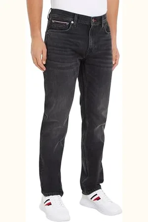 Tommy Hilfiger Straight Denton STR Twain BLK Sweatshirt mit Reißverschluss Herren, , 32W / 30L