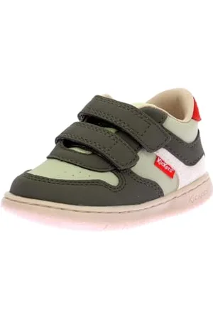 Kickers Jungen Unisex Kinder Kickmotion Sneaker, Khaki, Grün, Weiß, 22 EU