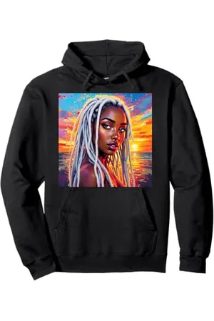 Steampunk Cool Vintage Creations Fantasy Girl Dreads Sonnenuntergang Pullover Hoodie