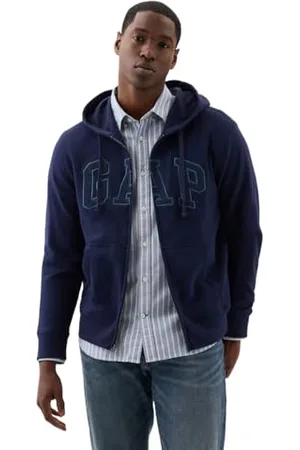 GAP Herren Logo Hoodie Hooded Full Zip Sweatshirt, , Small