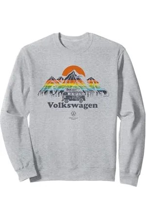 Volkswagen Campervan Color Stripe Mountains Sweatshirt