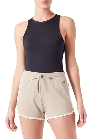 Champion Damen Legacy Icons Tonal Logo W-Soft Cotton 1x1 Rib Shorts, , L