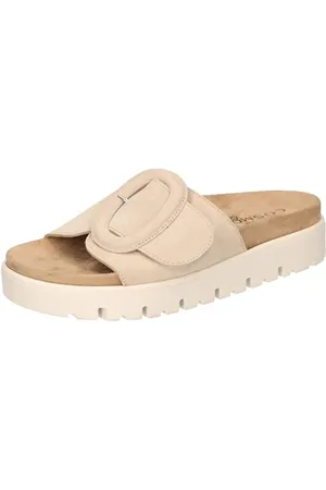 Cosmos Damen 6304-702 Schiebe-Sandalen, Ivory, 38 EU