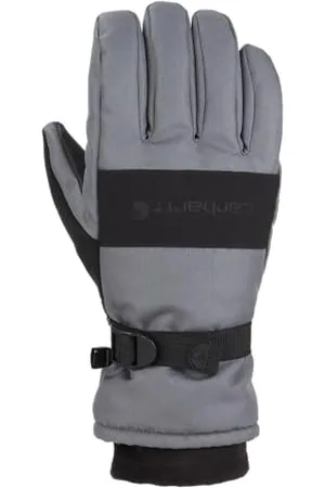 Carhartt Herren Wp Waterproof Insulated Glove Handschuhe für kaltes Wetter, Grau dunkel/schwarz, L (Packung Con 1)