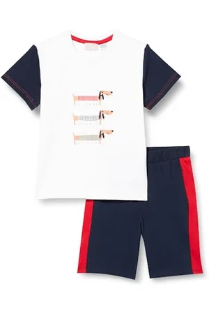 chicco Babyset met T-shirt en Korte Broek, met Knopen op de Achterkant, met Moderne en Trendy Grafische Prints, van Katoen, Machinewasbaar, 0-24 Maanden, Entworfen in Italien