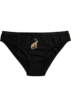 Koton Women Cotton Brief Panties Minimal Printed Ribbed