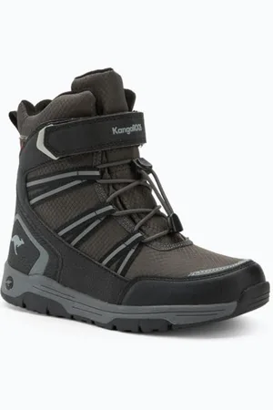 KangaROOS Unisex K-MJ Eldora EV RTX Schneestiefel, Jet Black/Steel Grey, 39 EU
