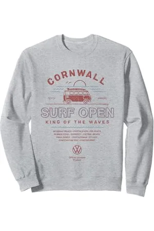 Volkswagen Campervan Cornwall Surf Open König der Wellen Sweatshirt