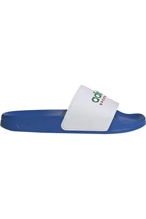 adidas Unisex Adilette Shower Slides RUTSCHEN, BRIGROYAL/CloudWHITE/TEAMGREEN, 54 2/3 EU